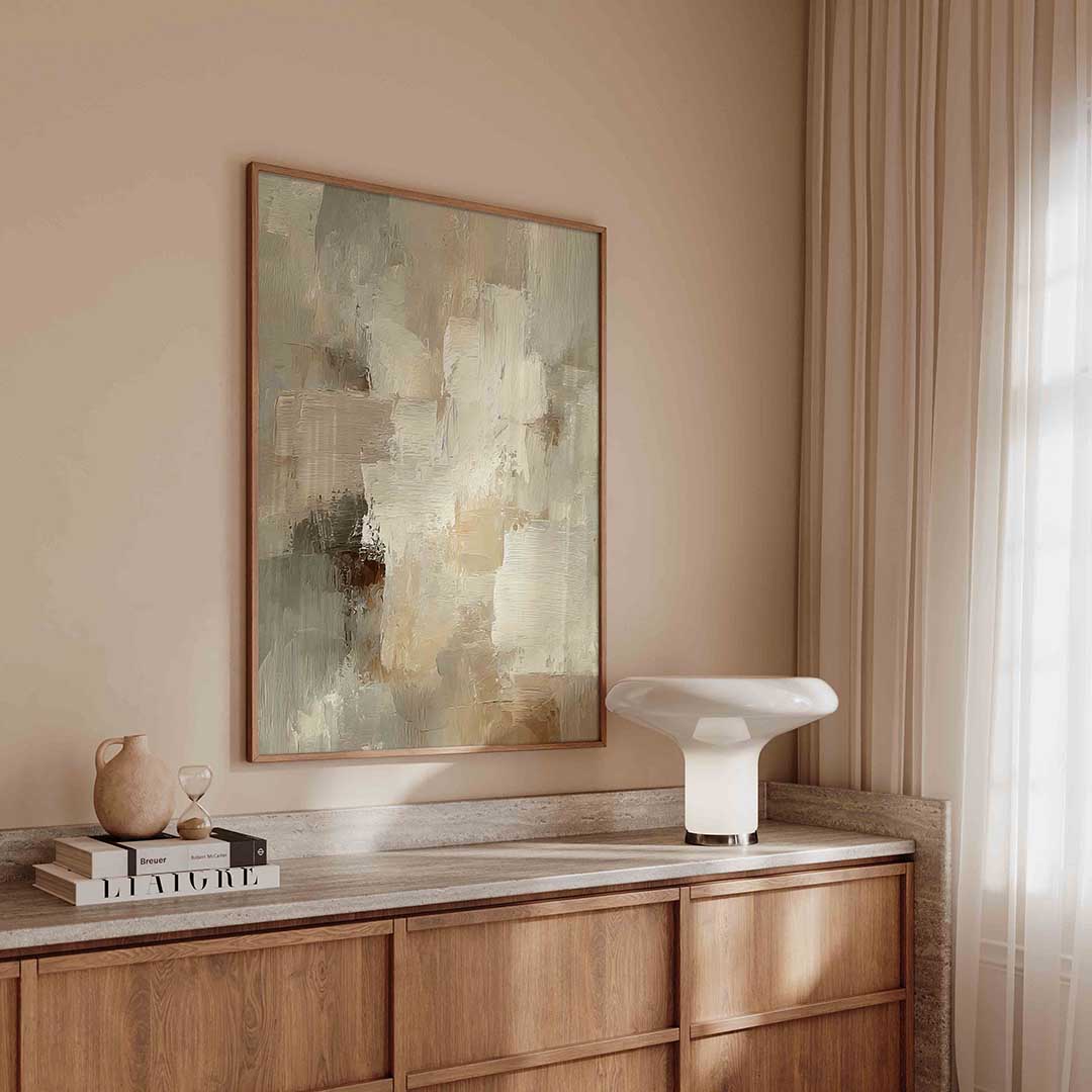 Abstracte beige textuur – textuur poster in staand formaat