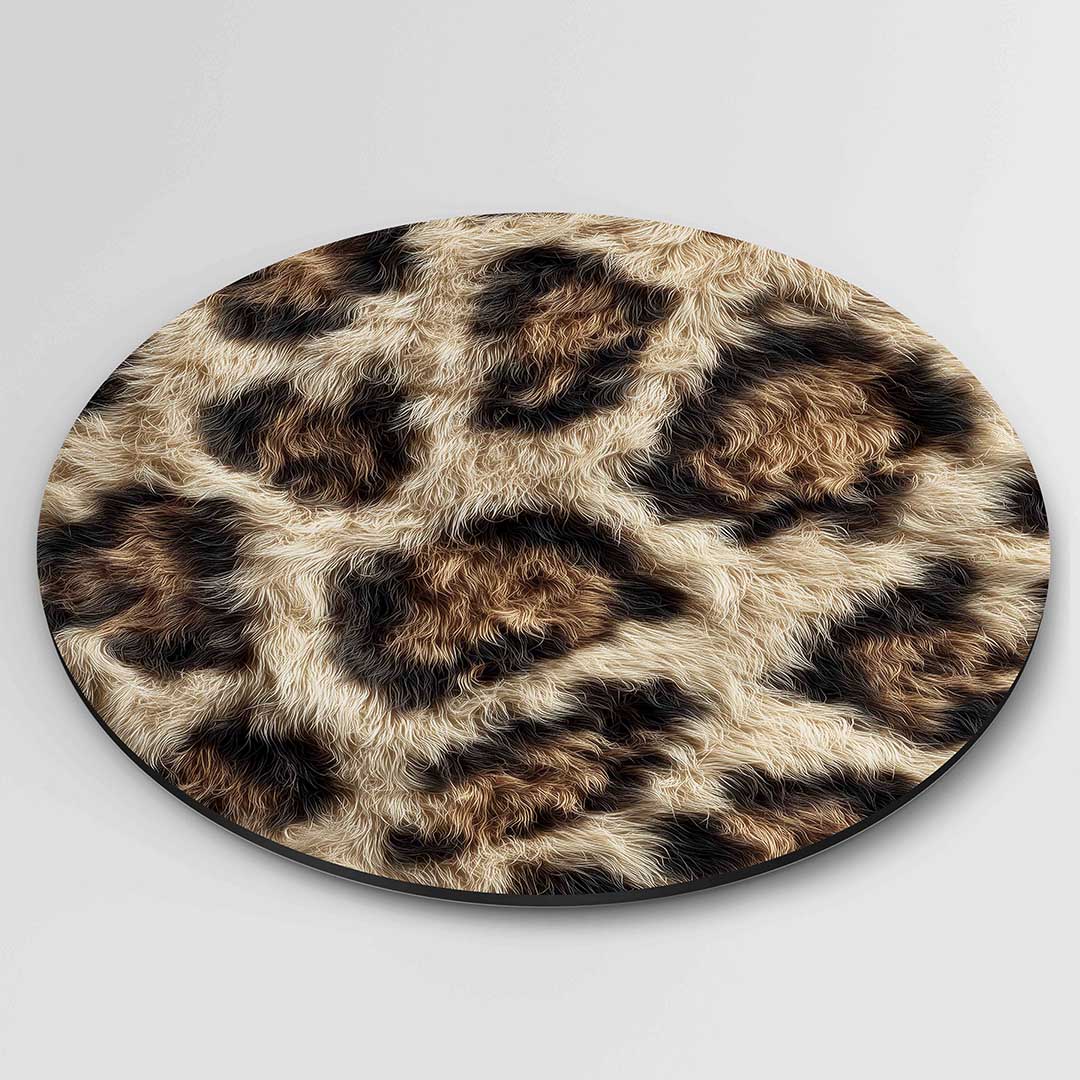 Luipaardpatroon – ronde safari wanddecoratie van WallArtistic
