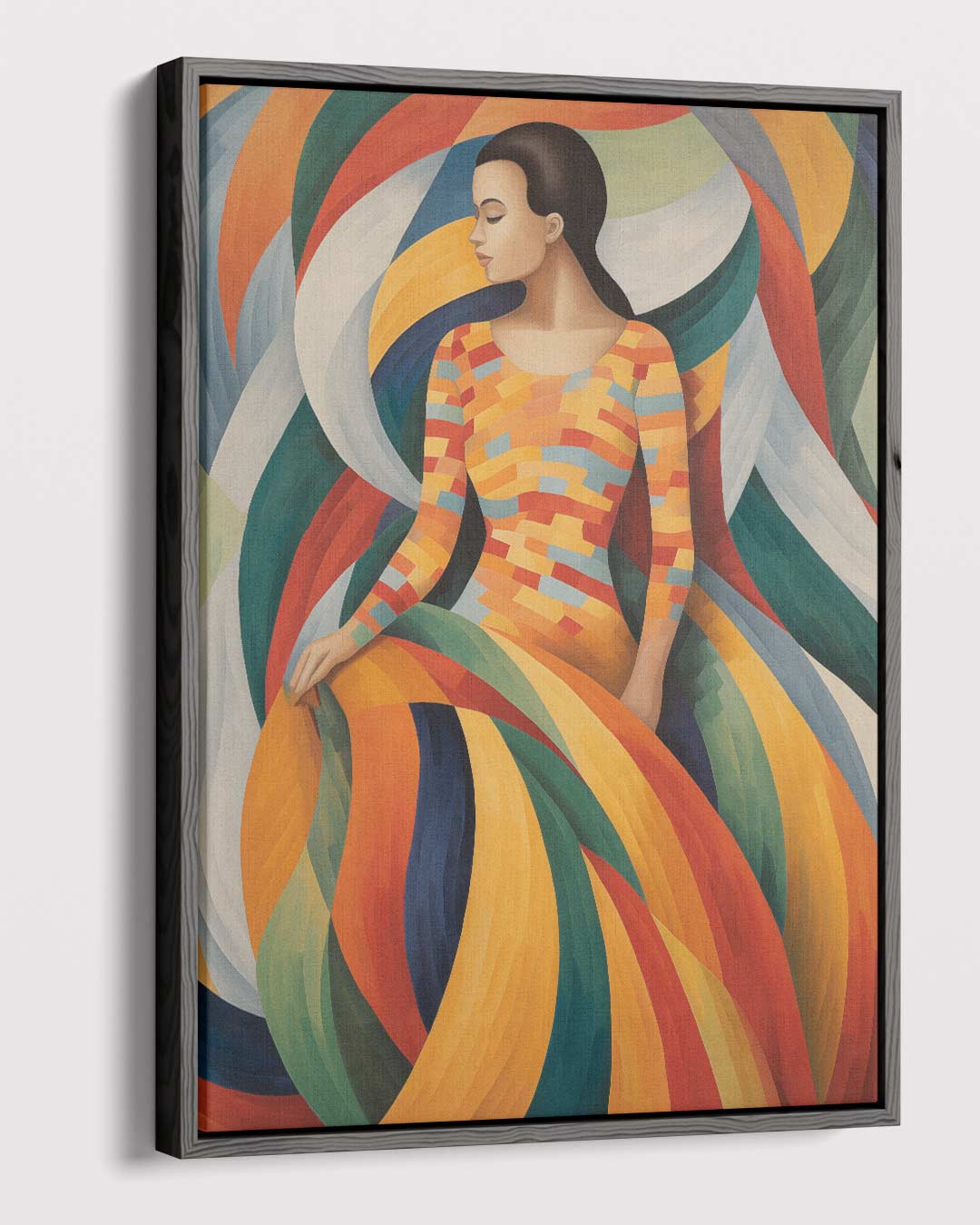 Kleurrijke Harmonie – canvas wanddecoratie in portret formaat