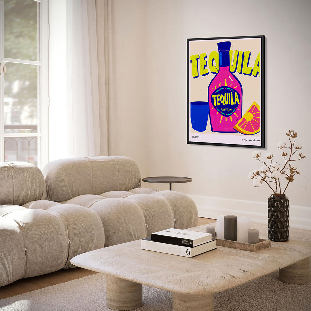 Kleurrijke fles illustratie – kunstwerk als stijlvolle wanddecoratie