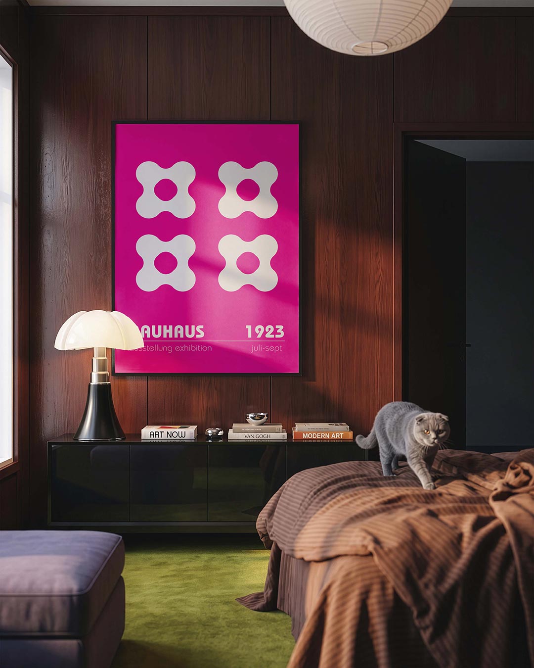 – geometrische Bauhaus poster in staand formaat