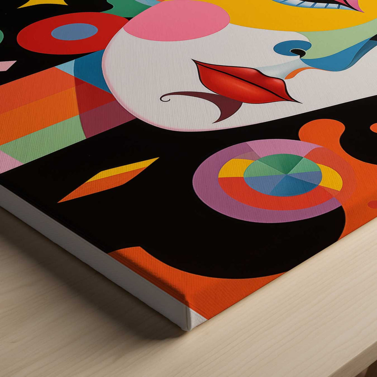 Kleurrijke Dromenportret – canvas kunstwerk als wanddecoratie