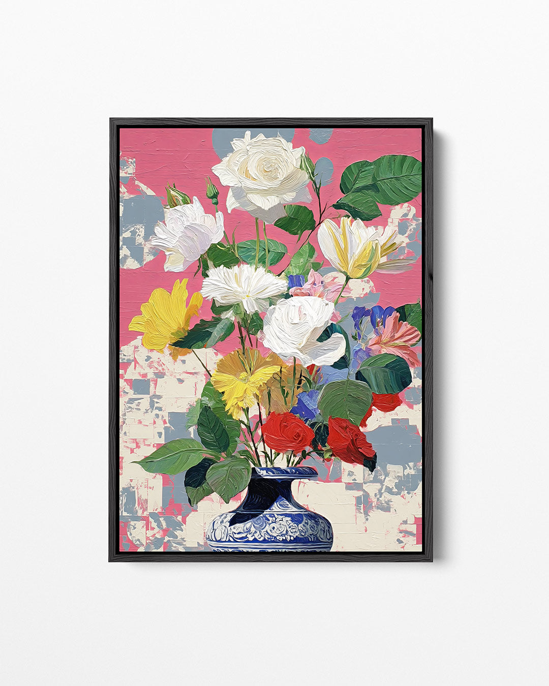 Bloemrijke compositie – staand wanddecoratie kunstwerk
