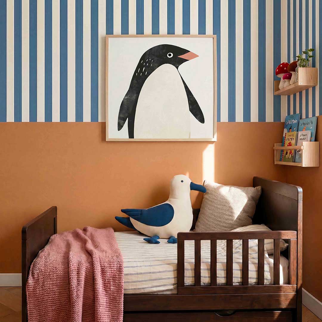 Pinguïn – kids poster in vierkant formaat