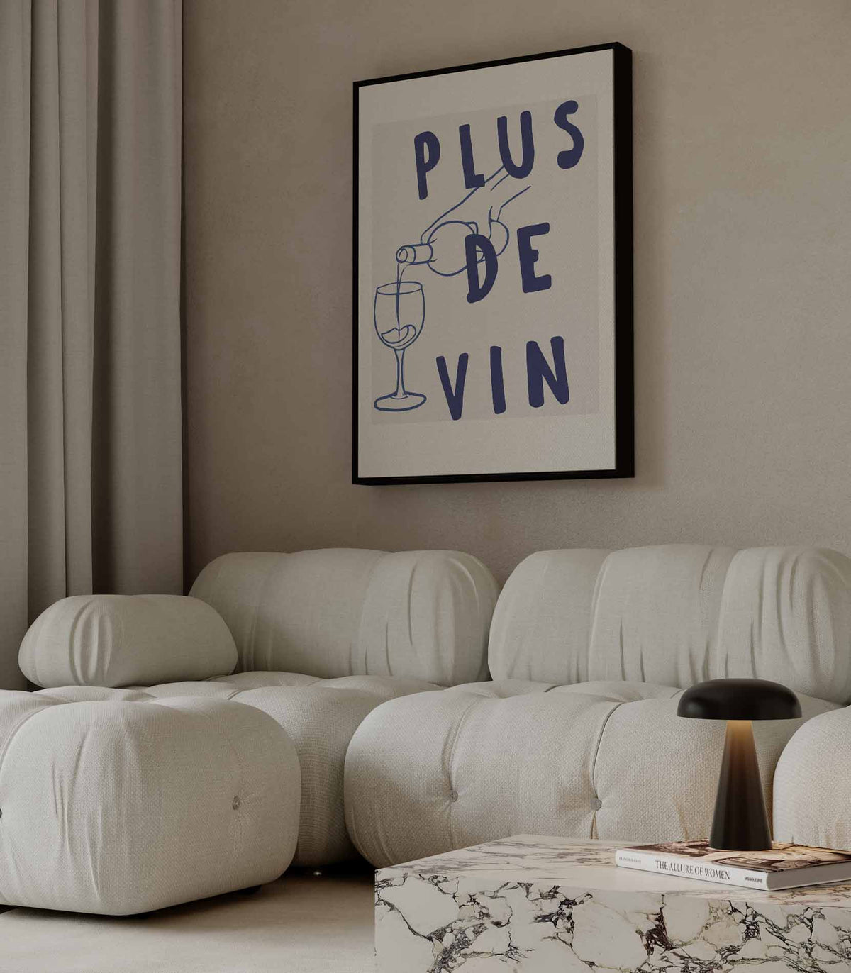 Plus de Vin Wijnposter – modern portret kunstwerk van WallArtistic