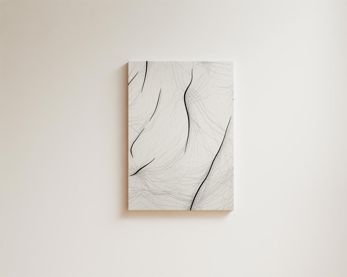 Subtiele Lijnen van Verwondering – portret kunstwerk als wanddecoratie, afbeelding 15