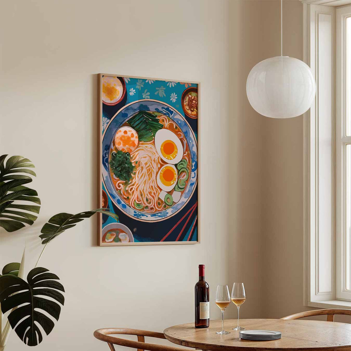 Kleurrijke Ramen – keukenposter in staand formaat