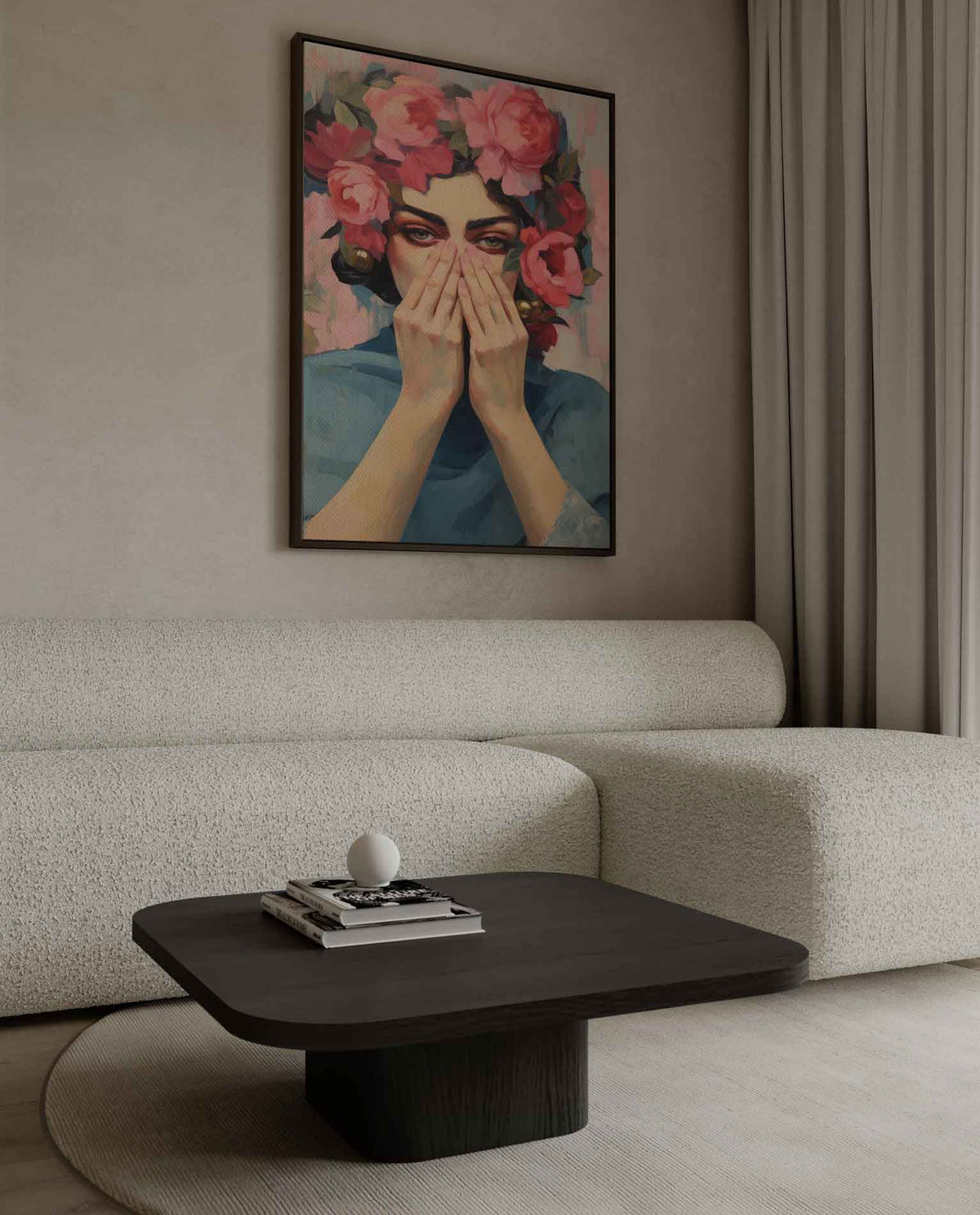 Bloemige Mystiek – canvas wanddecoratie in portret formaat