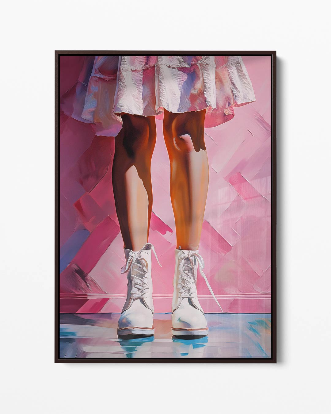 Stoere Stappers in Roze Sfeer – portret kunstwerk als wanddecoratie
