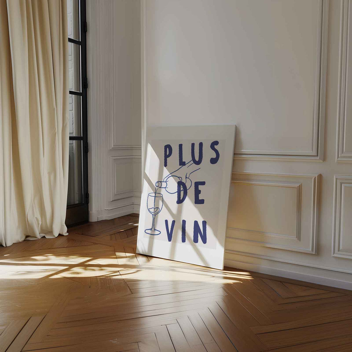 Plus de Vin Wijnposter – staand kunstwerk voor modern interieur