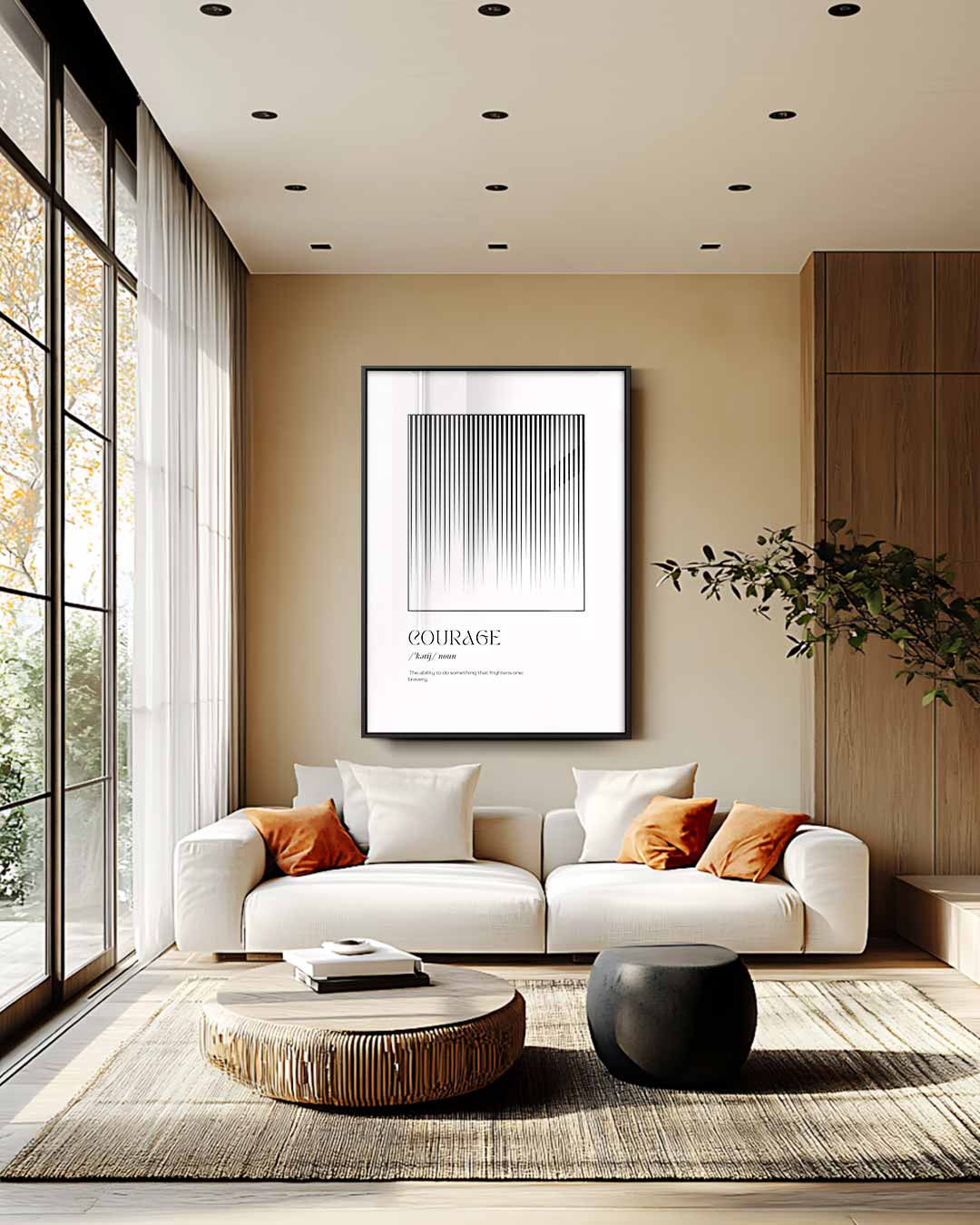 Inspirerende Moed – staand kunstwerk voor modern interieur
