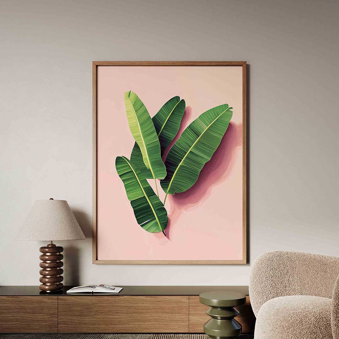 Banana bladeren – tropische jungle poster in staand formaat