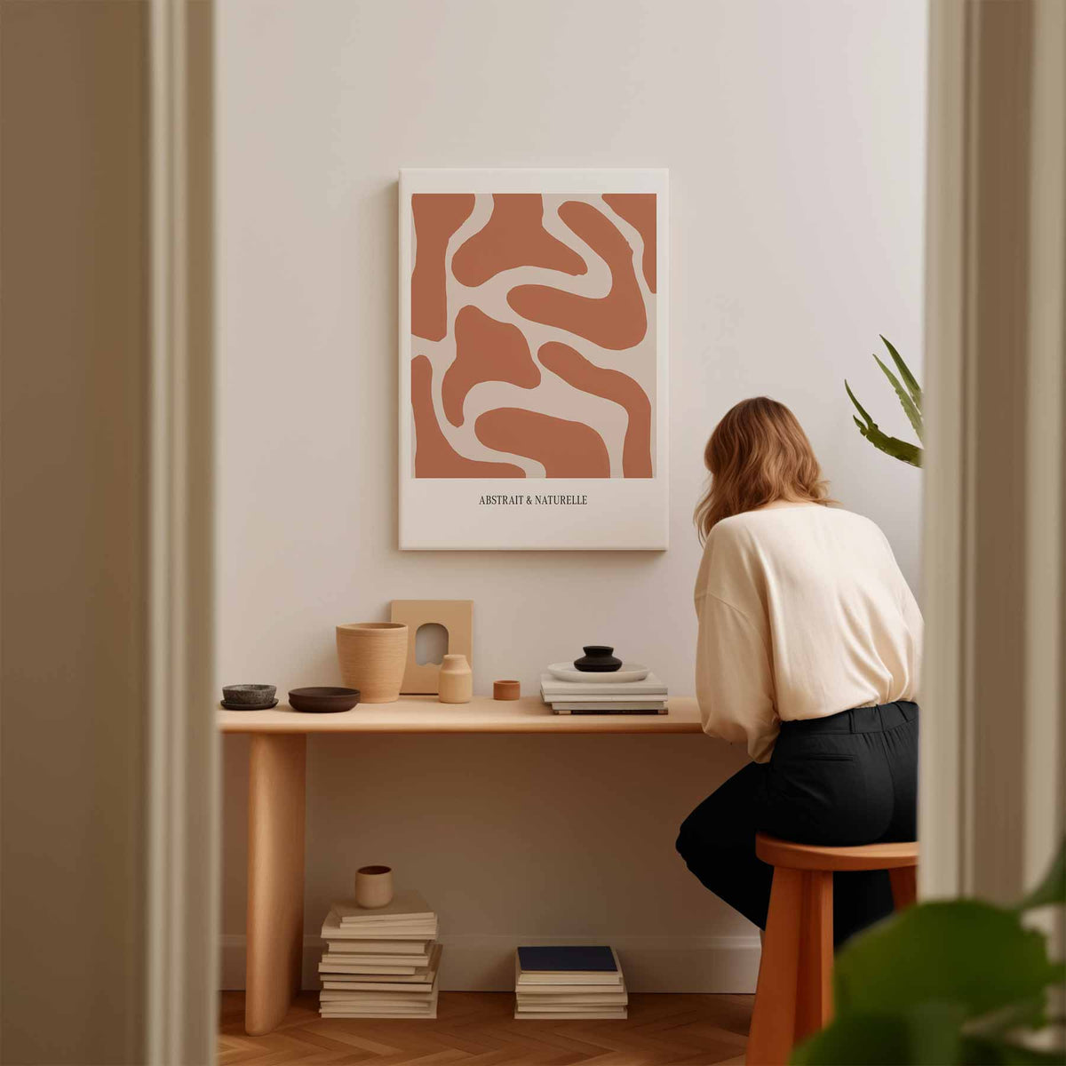 Organische Patroon Wonder – modern portret kunstwerk van WallArtistic