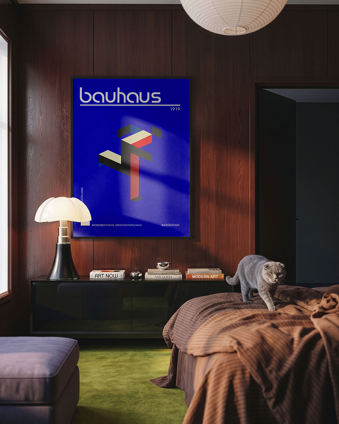 Vorm en kleur – geometrische Bauhaus poster in staand formaat
