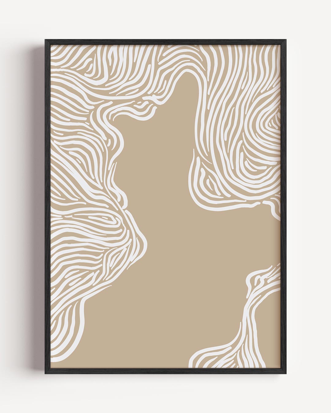 Organische Lijnen Wandkunst – abstracte portret poster als wanddecoratie