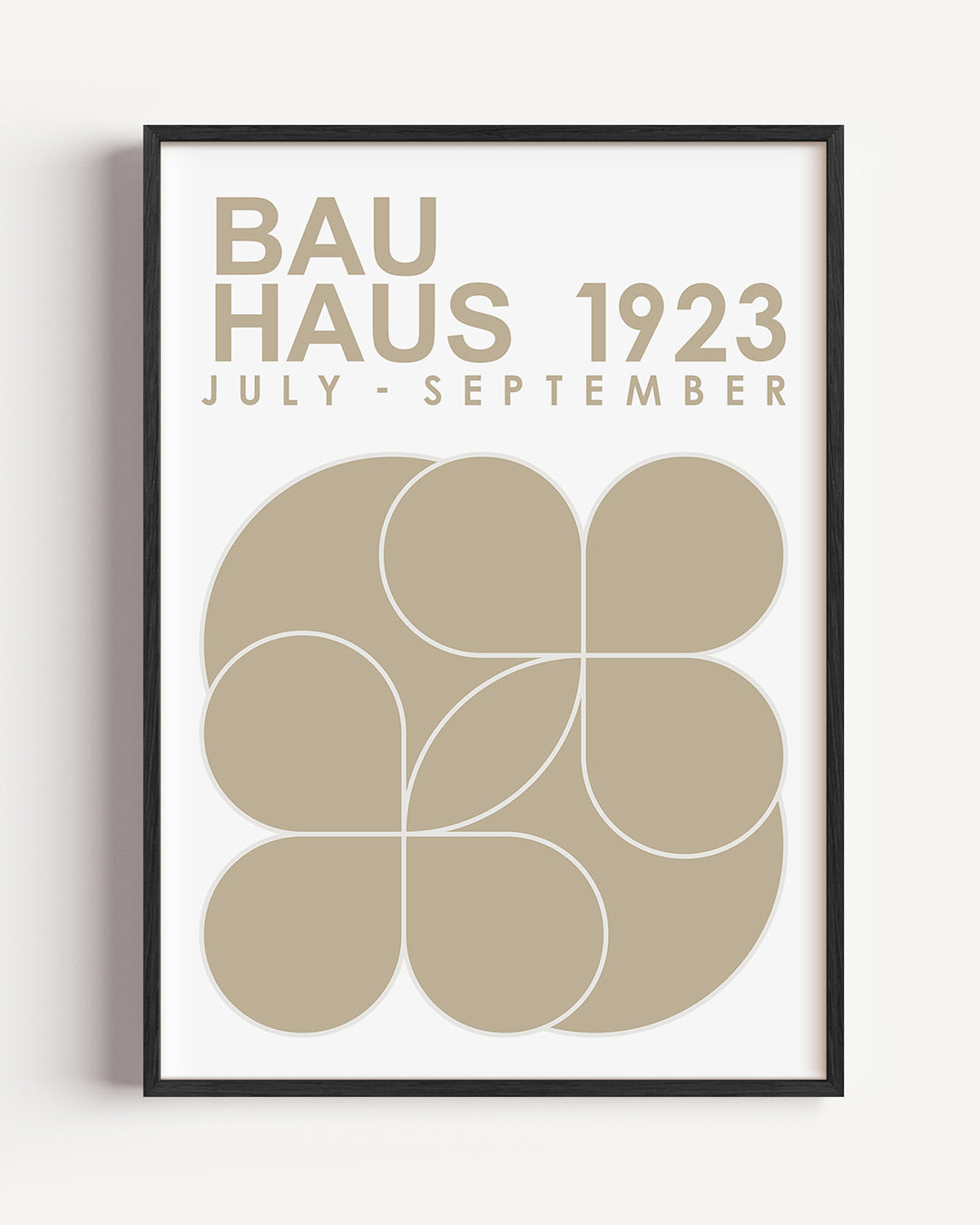 Vormritme en lijnen – staande Bauhaus poster als wanddecoratie