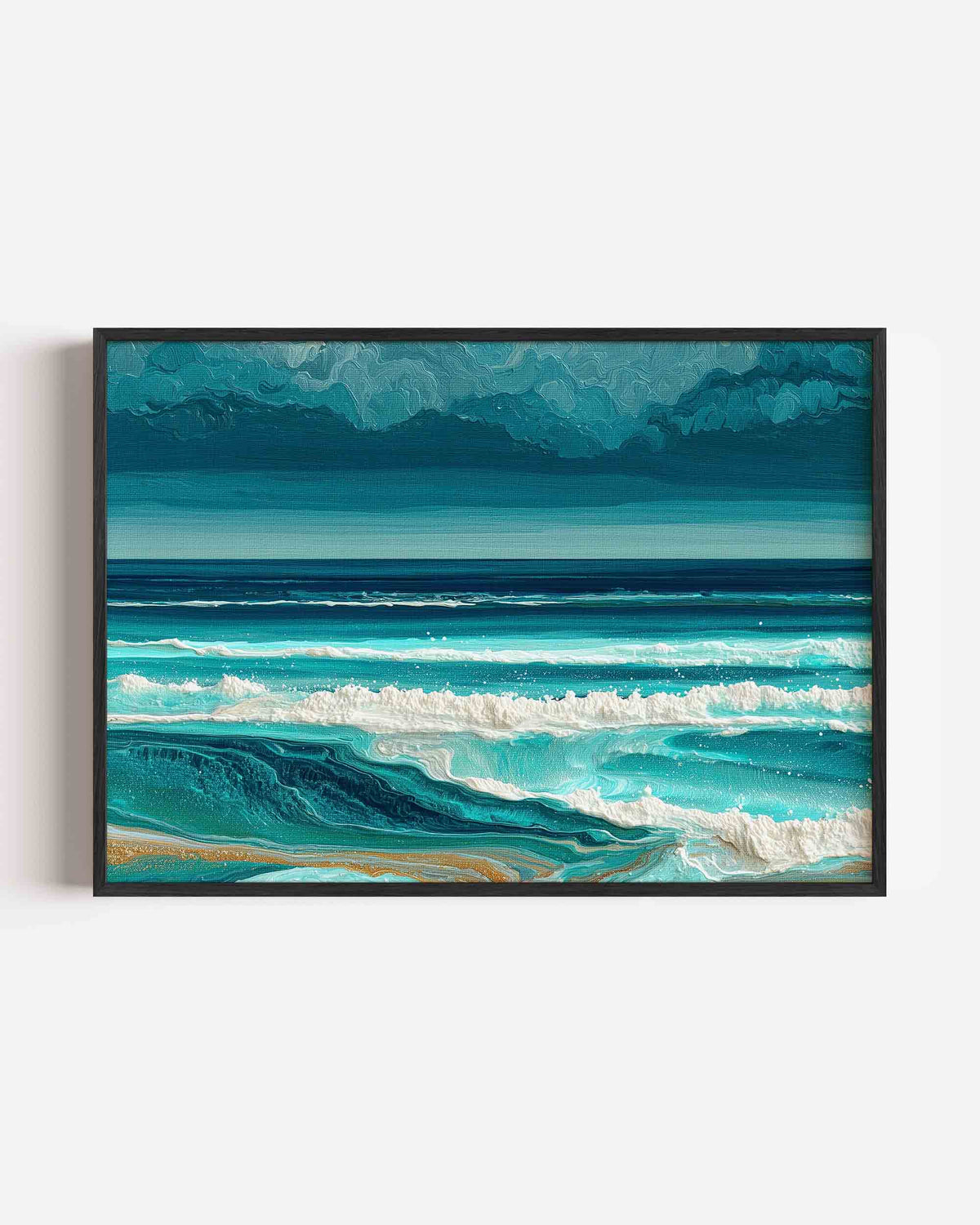 Golvende zee – abstracte landscape poster als wanddecoratie