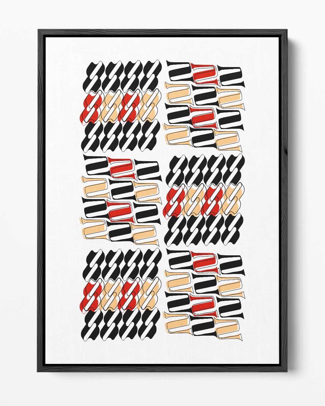 Kleurrijke Flessen Abstract – portret kunstwerk als wanddecoratie