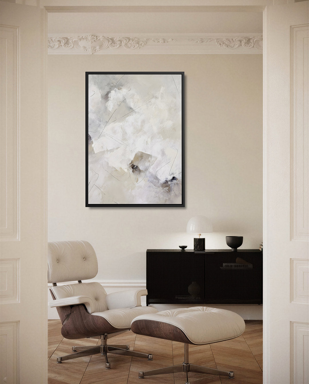 Lichte vormen compositie – staand wanddecoratie kunstwerk