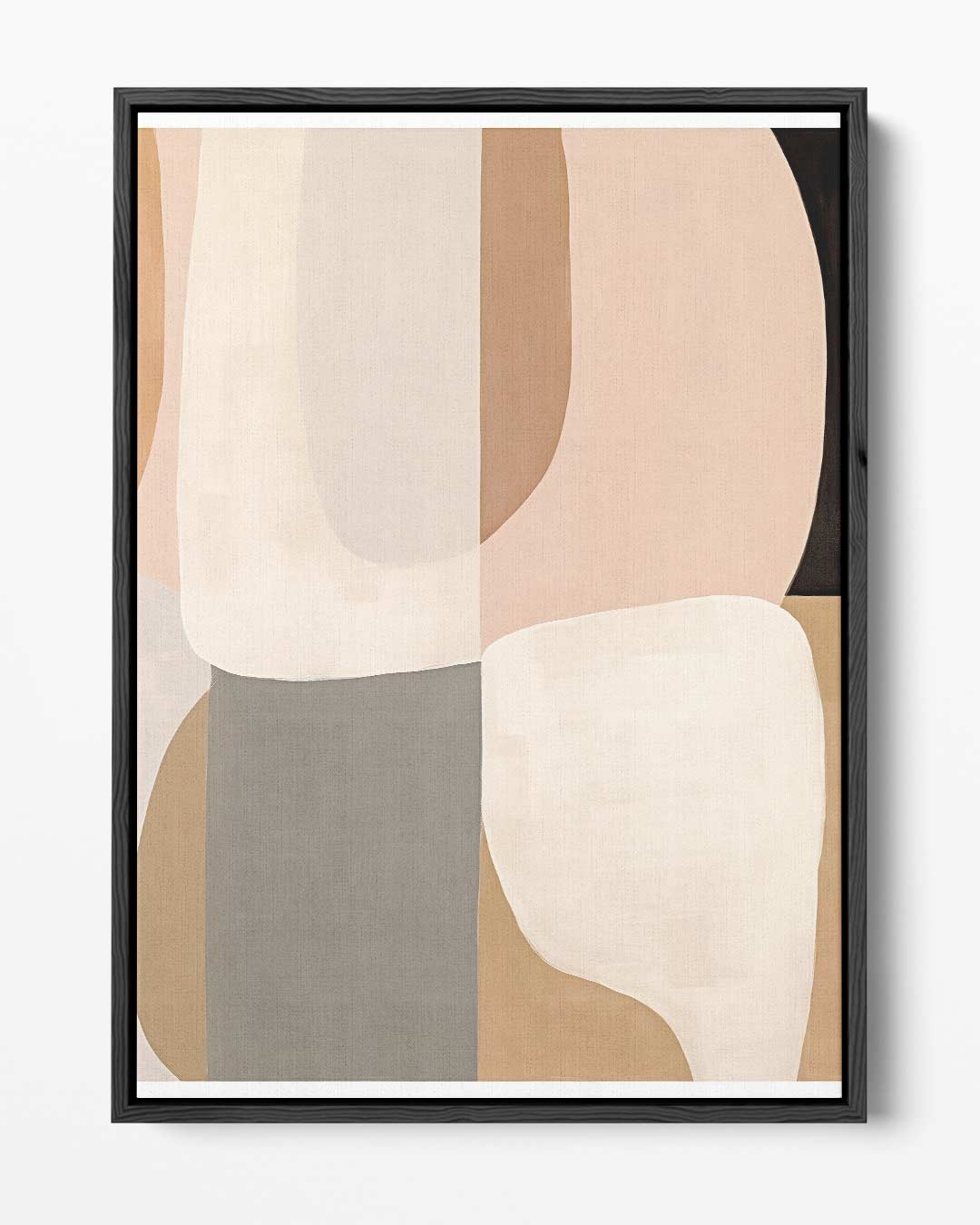 Warm Elegantie Abstract Schilderij – portret kunstwerk als wanddecoratie