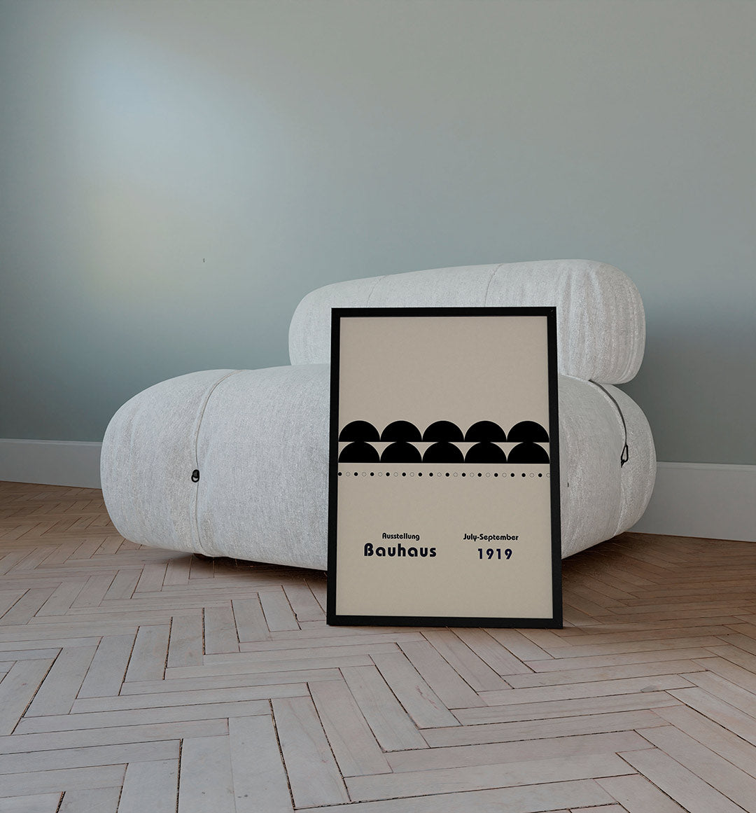 Vorm en balans – staande Bauhaus poster voor aan de muur