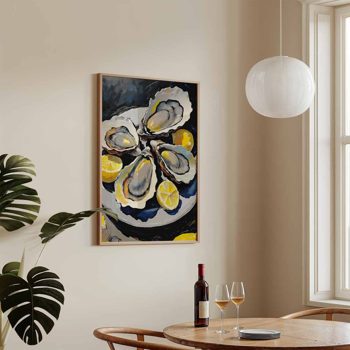Verleidelijke Zeevruchten Illustratie – staande keuken wanddecoratie van WallArtistic