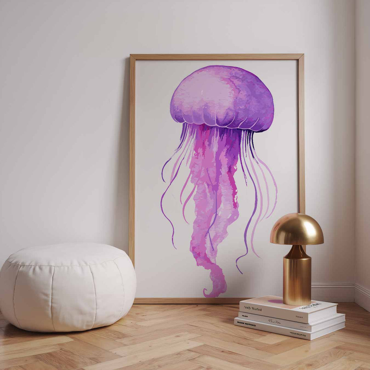 Magische Kwallen Kunstprint – staande zomer wanddecoratie van WallArtistic
