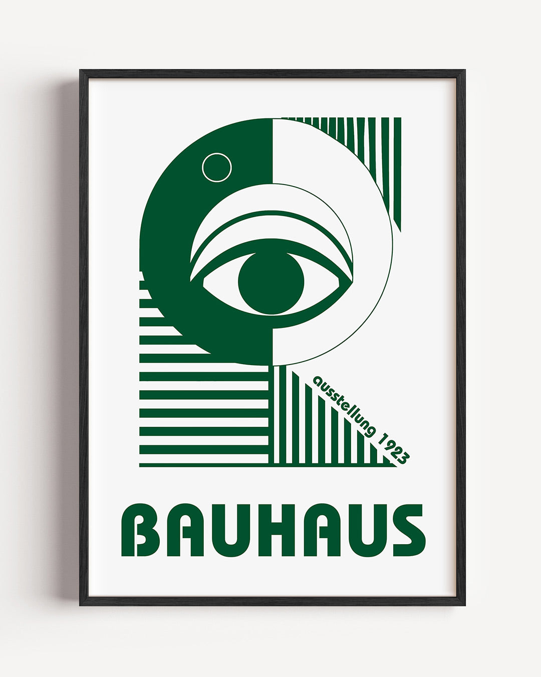 Oog en lijnen – staande Bauhaus poster als wanddecoratie