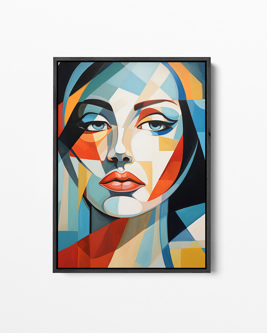 Geometrisch portret – staand wanddecoratie kunstwerk
