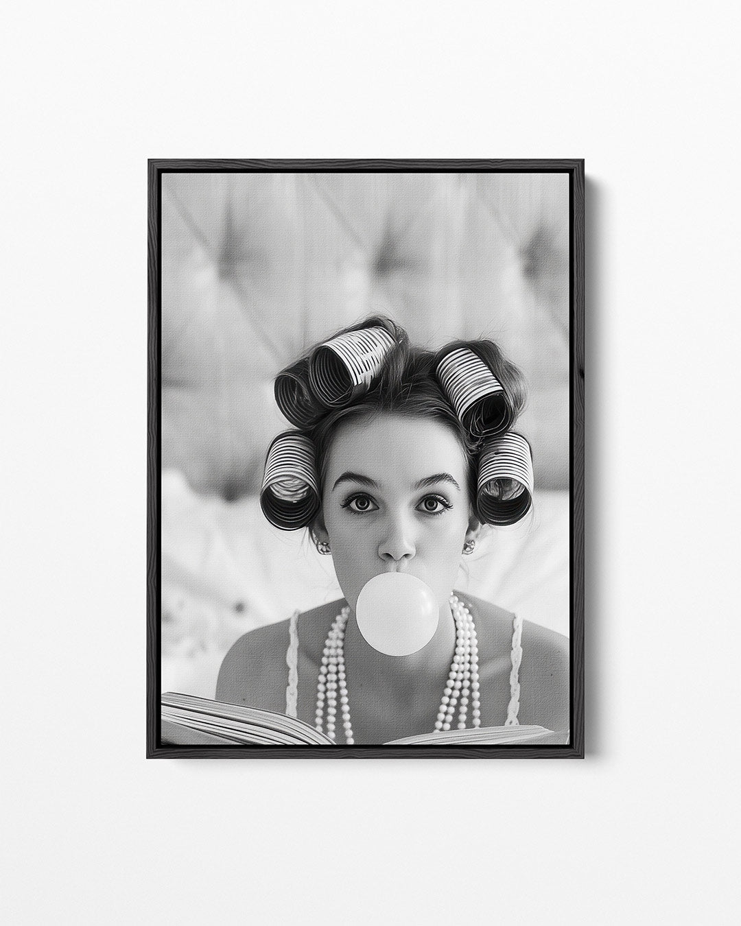 Speelse portretfotografie – staand wanddecoratie kunstwerk
