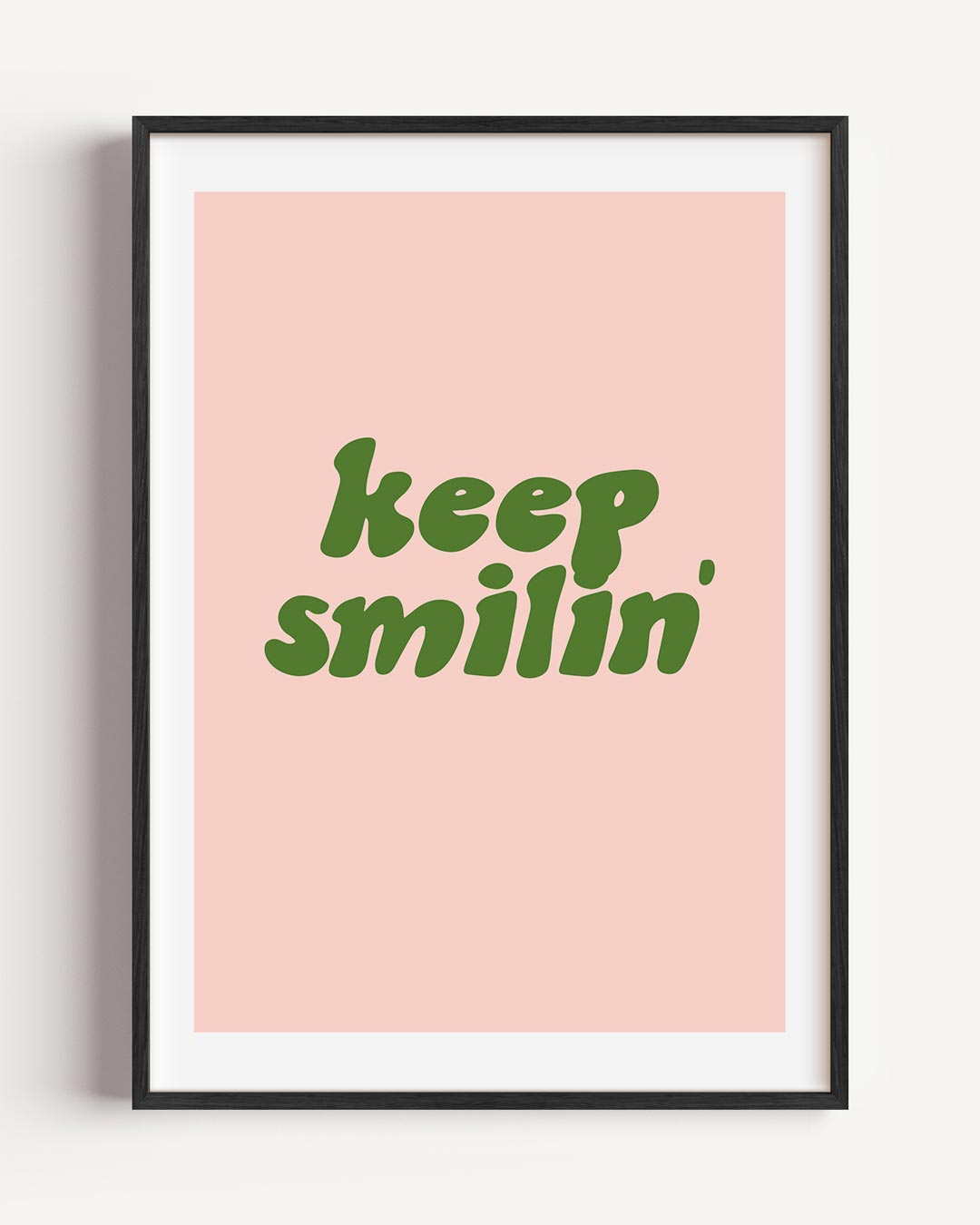 Keep Smilin' – moderne portret poster als wanddecoratie