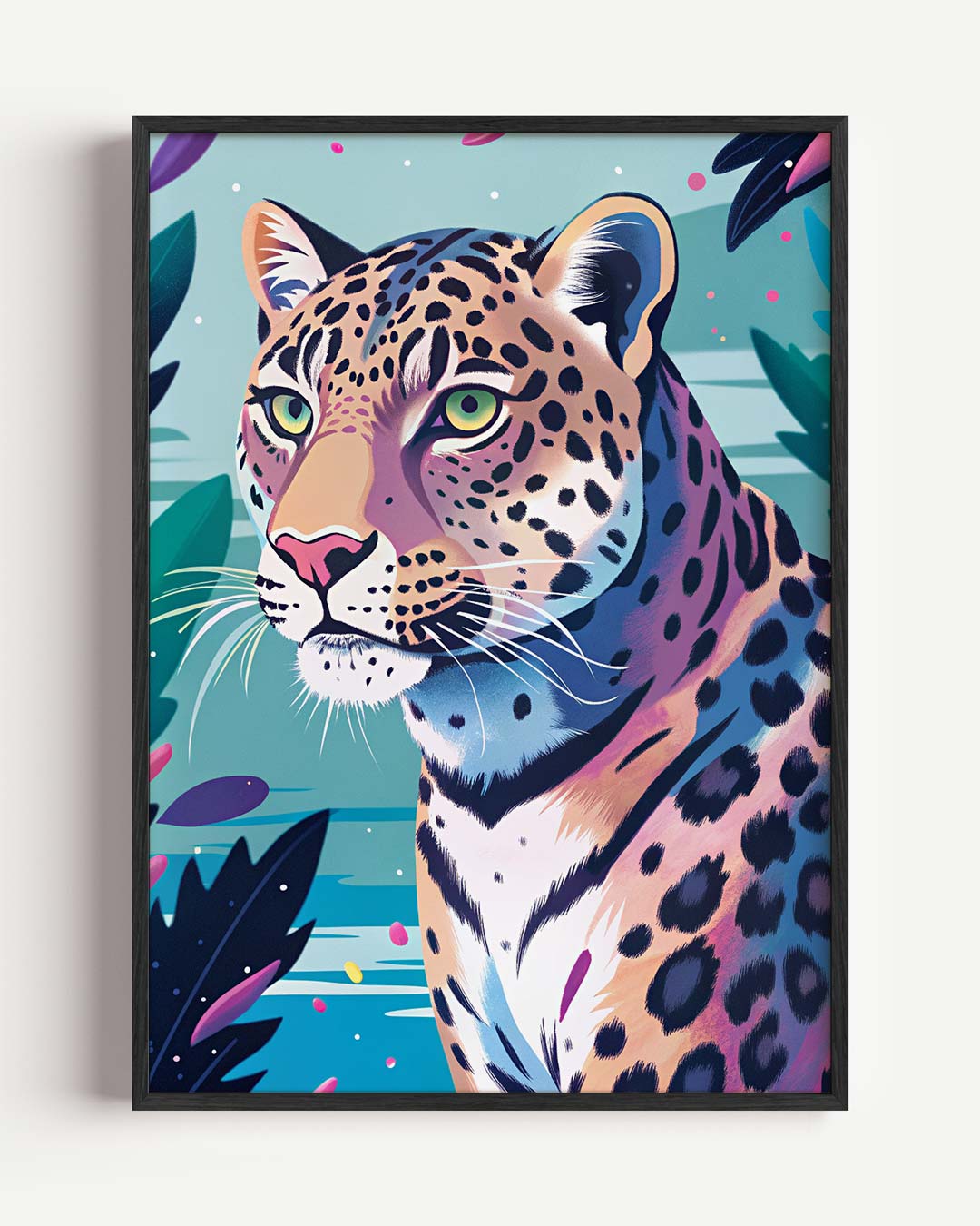 Elegante Luipaard Jungle – dieren portret poster als wanddecoratie
