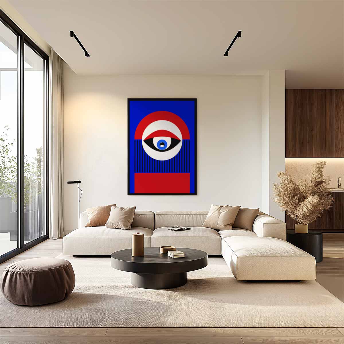 Kleurrijke Blikvanger – staand kunstwerk voor modern interieur