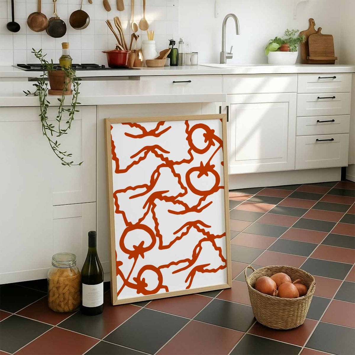 Trendy Pastaposter – staande muurposter voor keuken of eethoek
