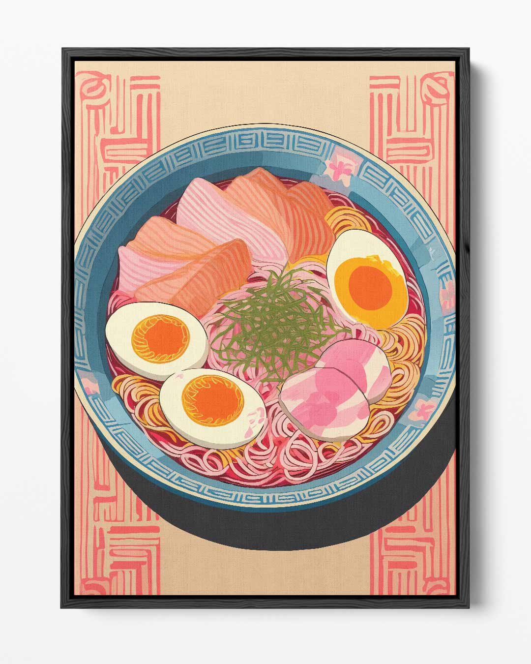 Smakelijke Ramen Schotel – portret kunstwerk als wanddecoratie