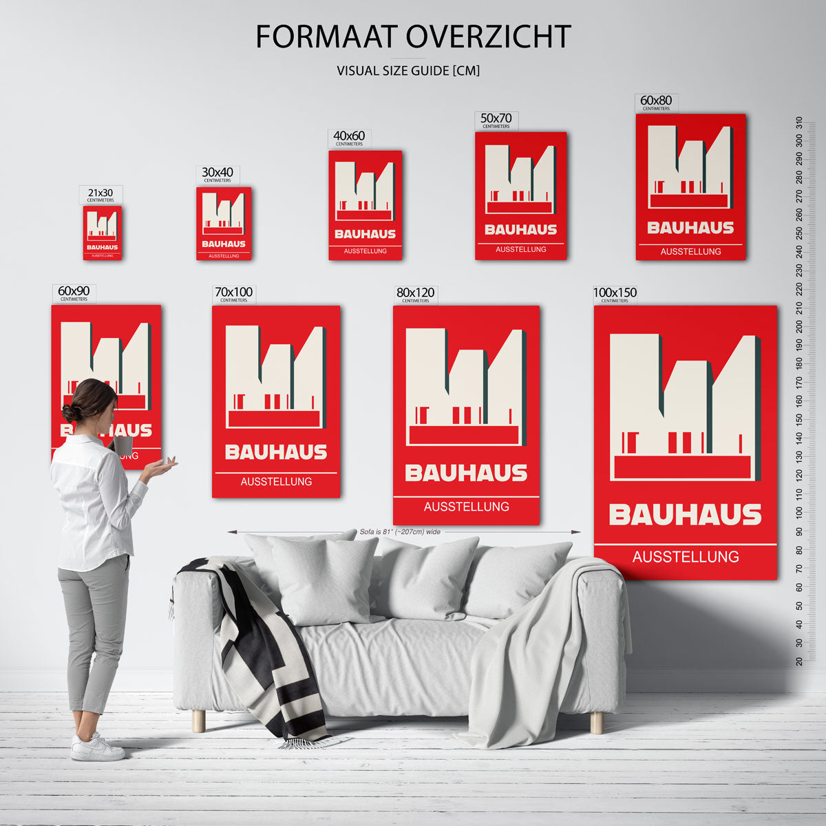 Vorm en kleur – Bauhaus poster als geometrische wanddecoratie