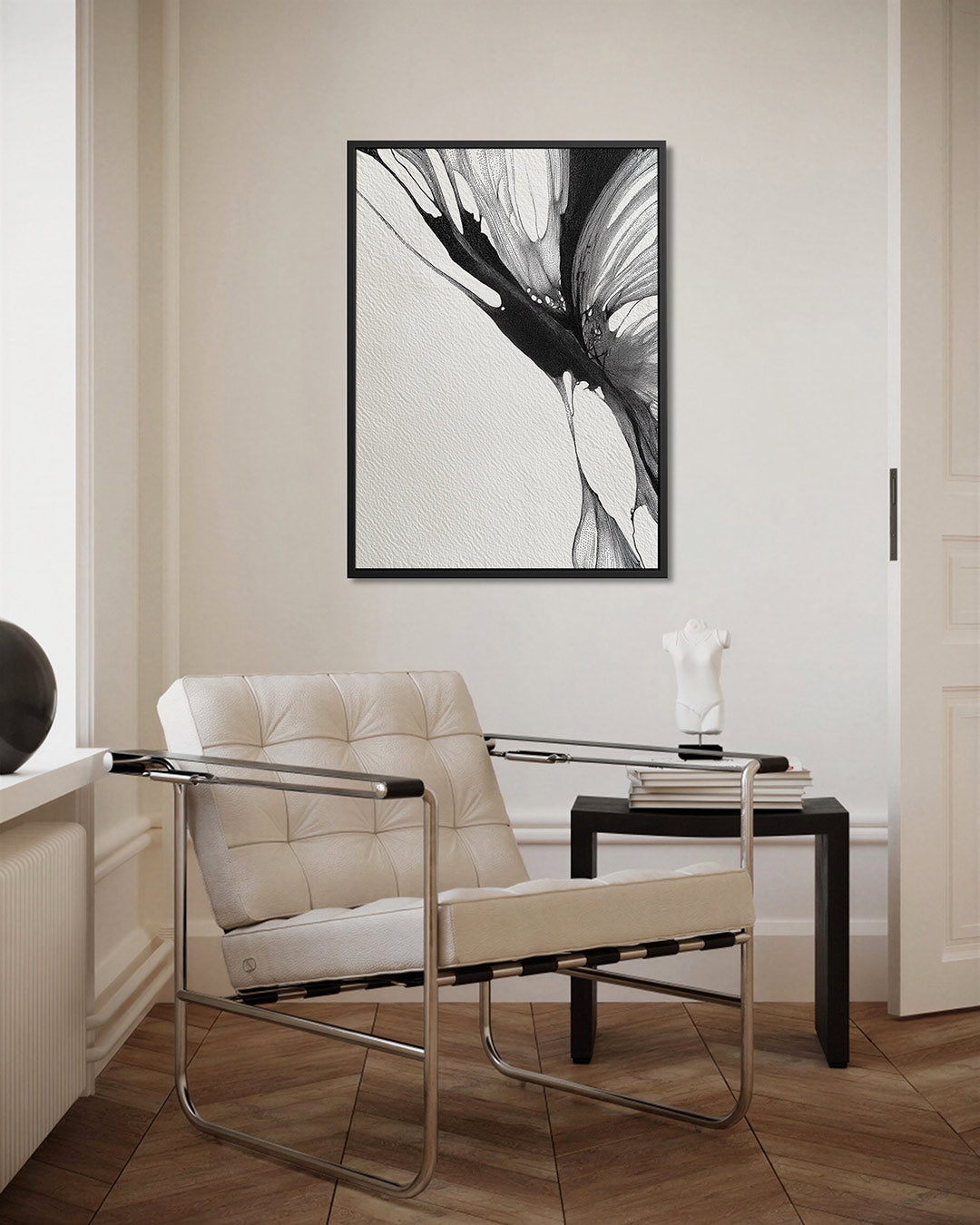 Organische lijnen – kunstwerk als stijlvolle wanddecoratie