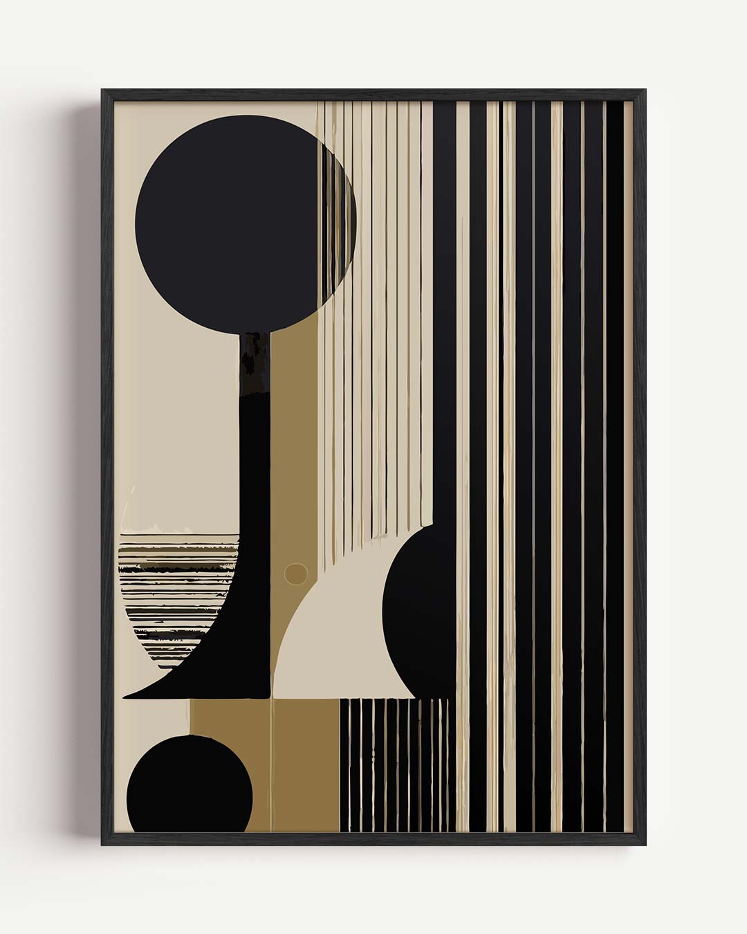 Moderne Abstracte Kunst – kleurrijke abstracte portret poster als wanddecoratie