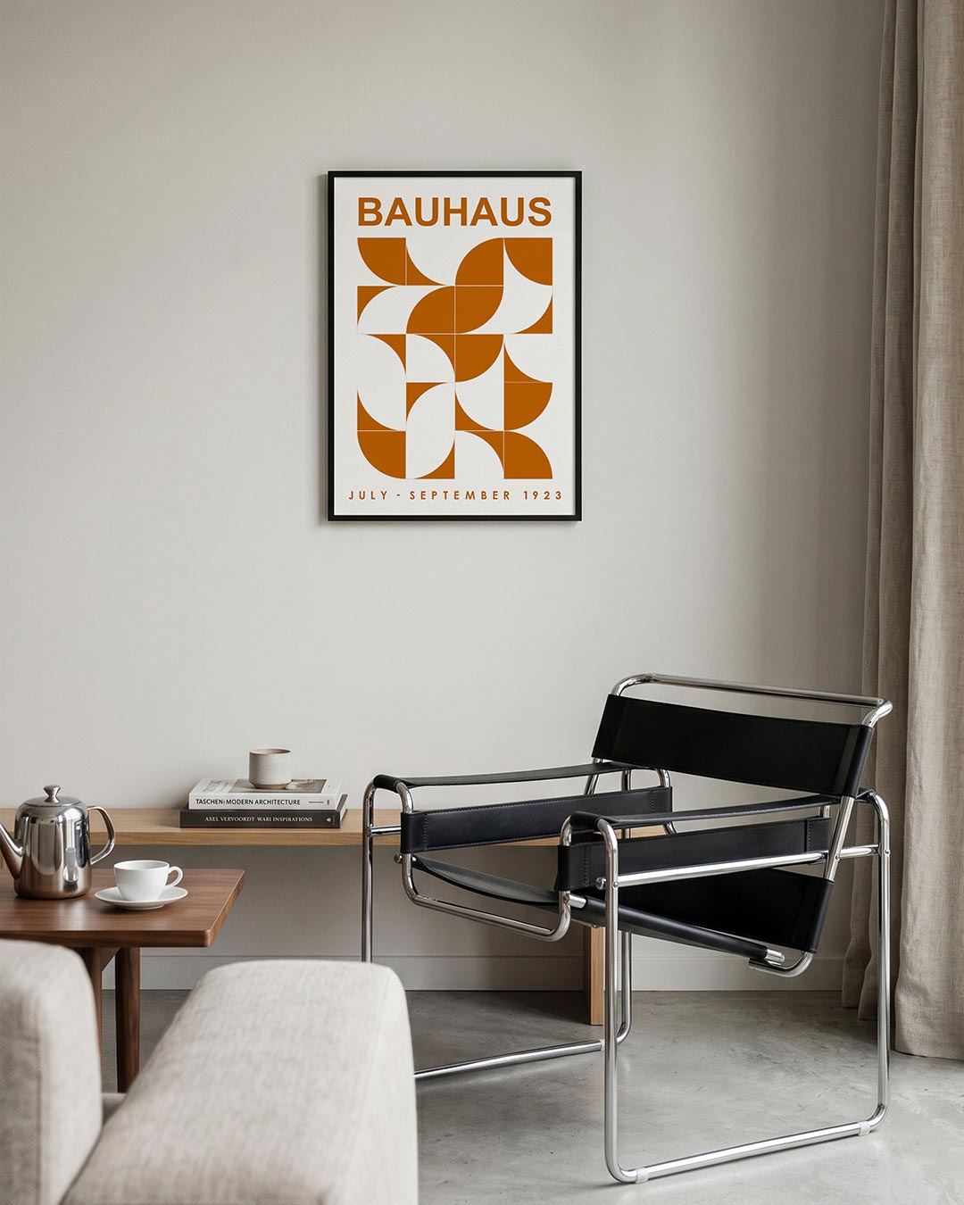 – geometrische Bauhaus poster in staand formaat