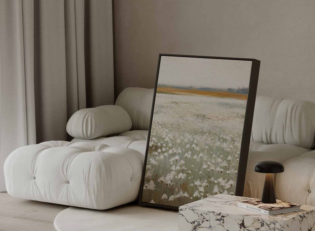 Eindeloze Bloemenweide – plexiglas wanddecoratie in portret formaat