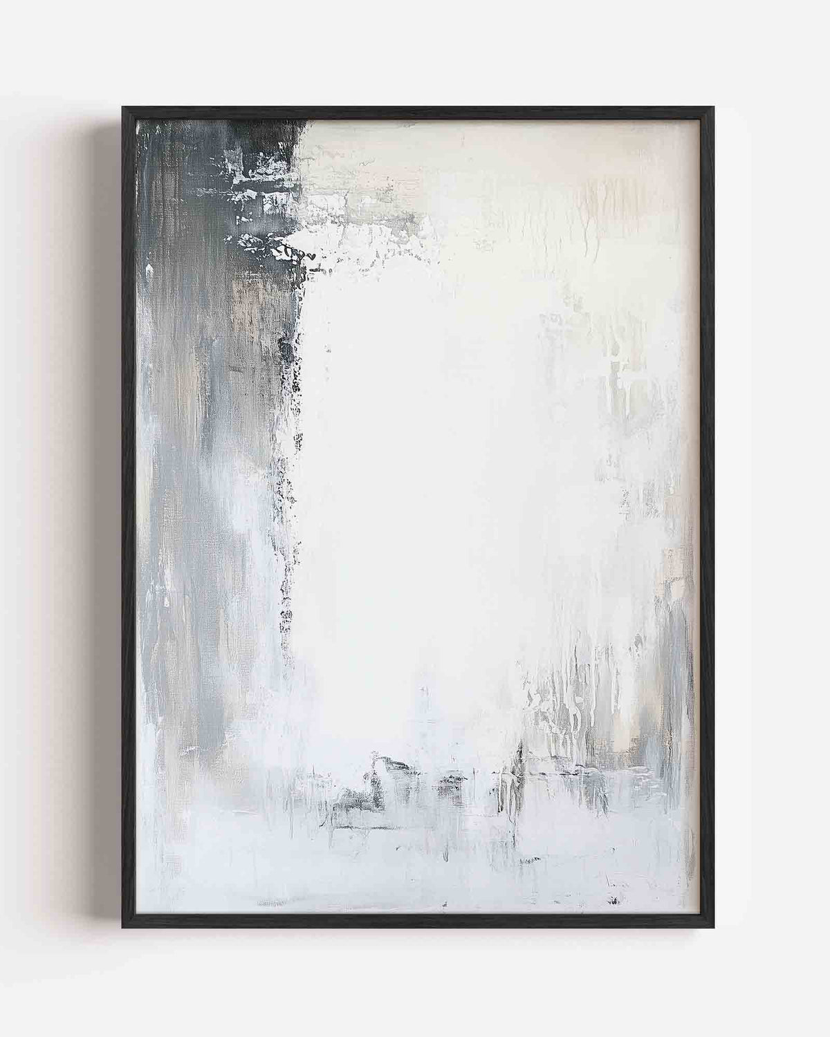Abstracte grijs en wit – abstracte portret poster als wanddecoratie
