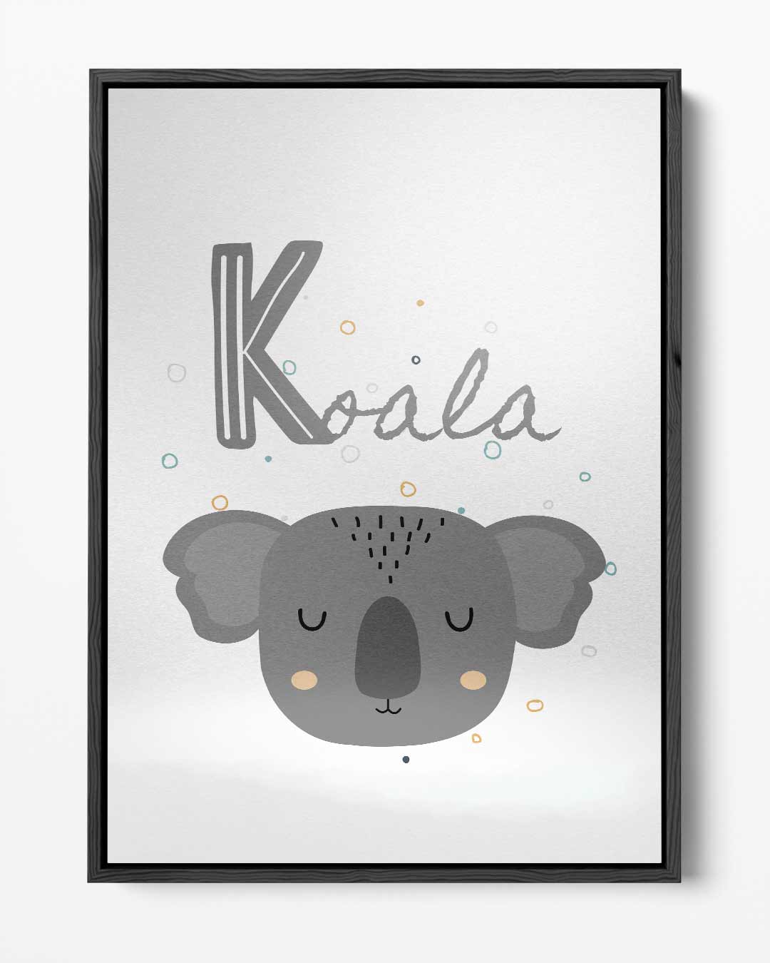 Schattige Koala Illustratie – portret kunstwerk als wanddecoratie