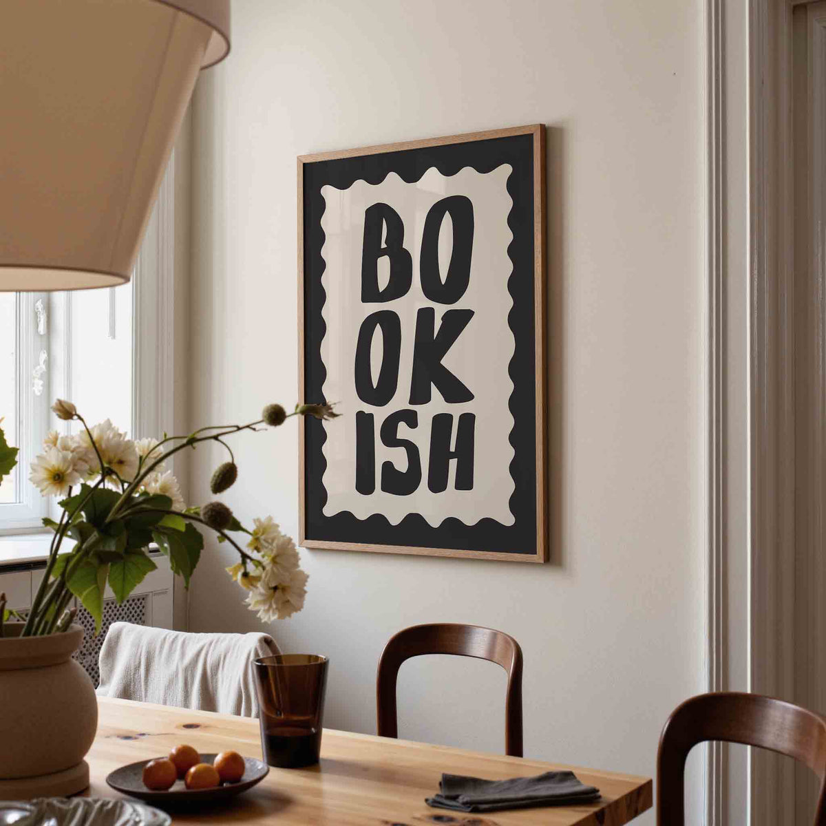 Bookish – eigentijdse illustratie poster in staand formaat