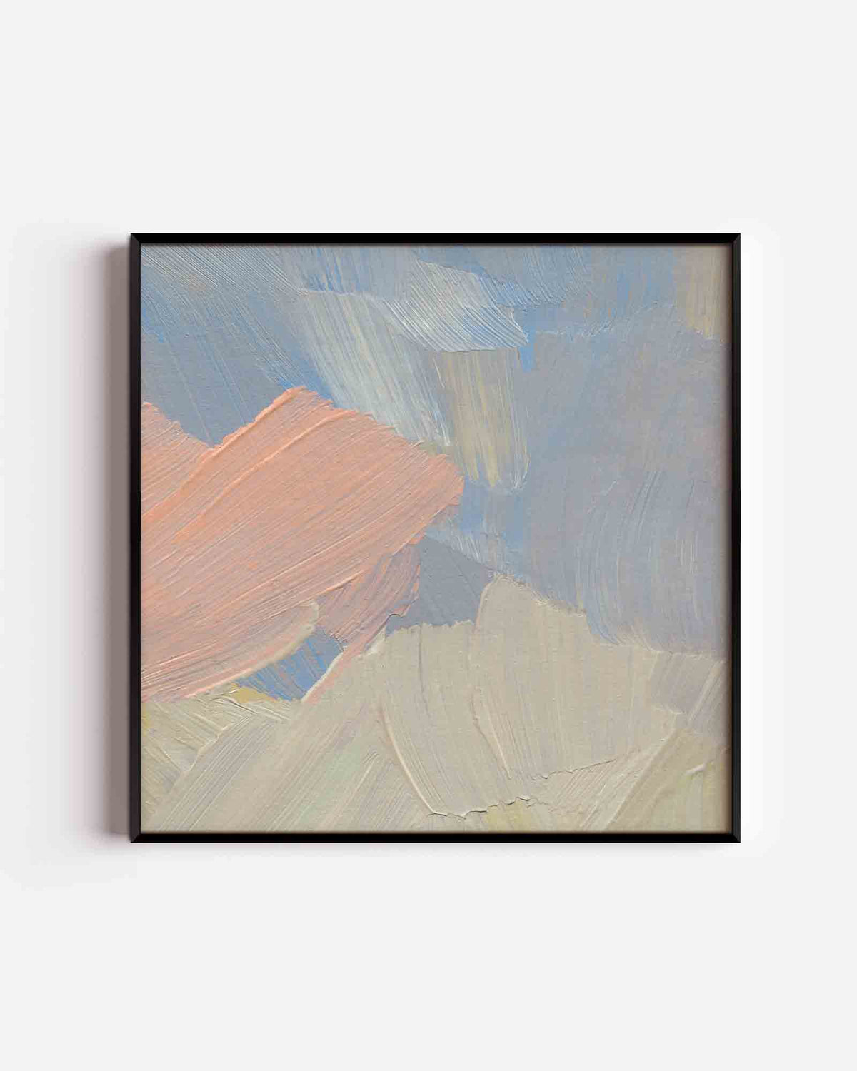 Abstracte penseelstreken – schilderkunst vierkante poster als wanddecoratie