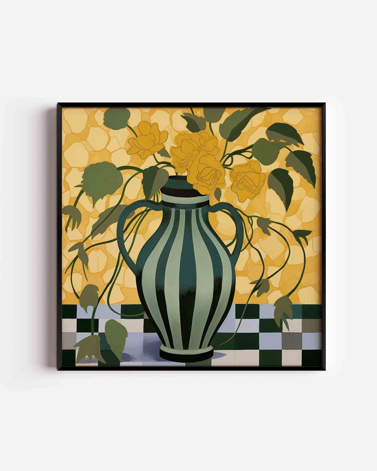 Vaas met bloemen – bloemen vierkante poster als wanddecoratie