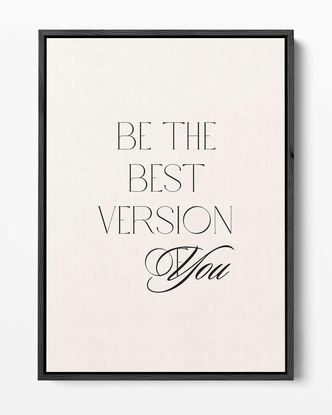 Inspirerende Typografie Motivatie Poster – portret kunstwerk als wanddecoratie