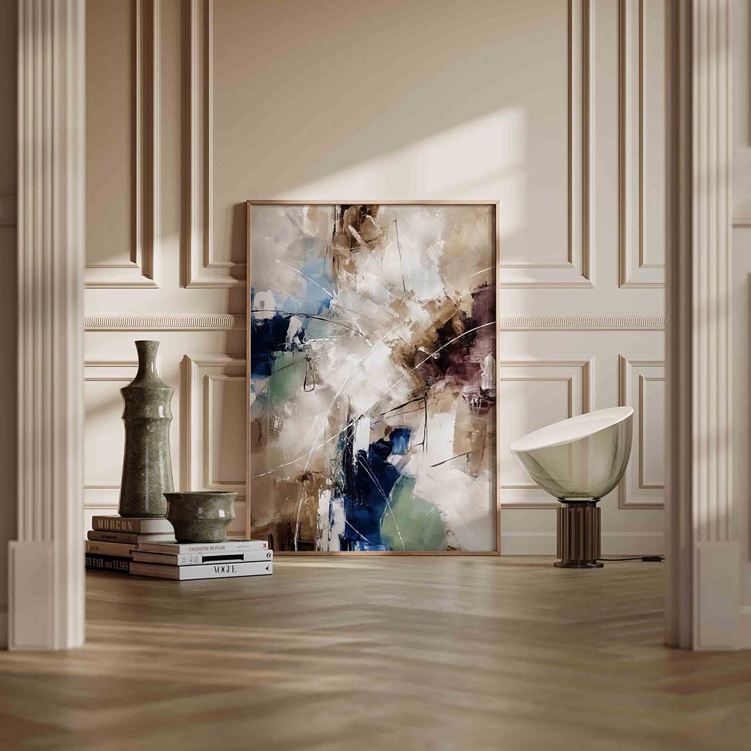 Abstracte vormen – staande abstracte wanddecoratie van WallArtistic