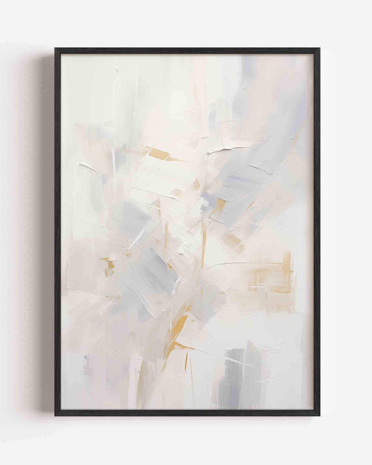 Abstracte beige en witte – zacht abstracte portret poster als wanddecoratie
