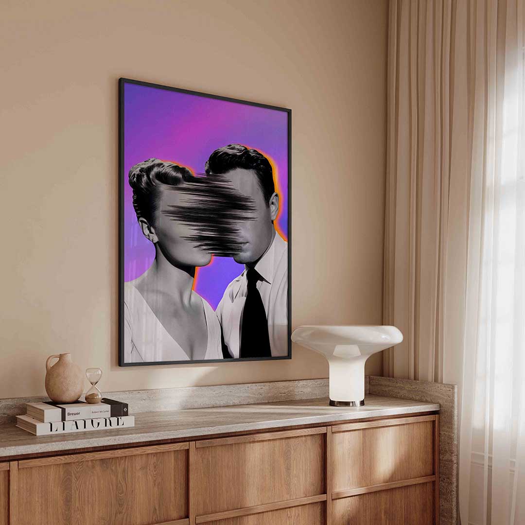 Geabstraheerd portret – urban poster in staand formaat