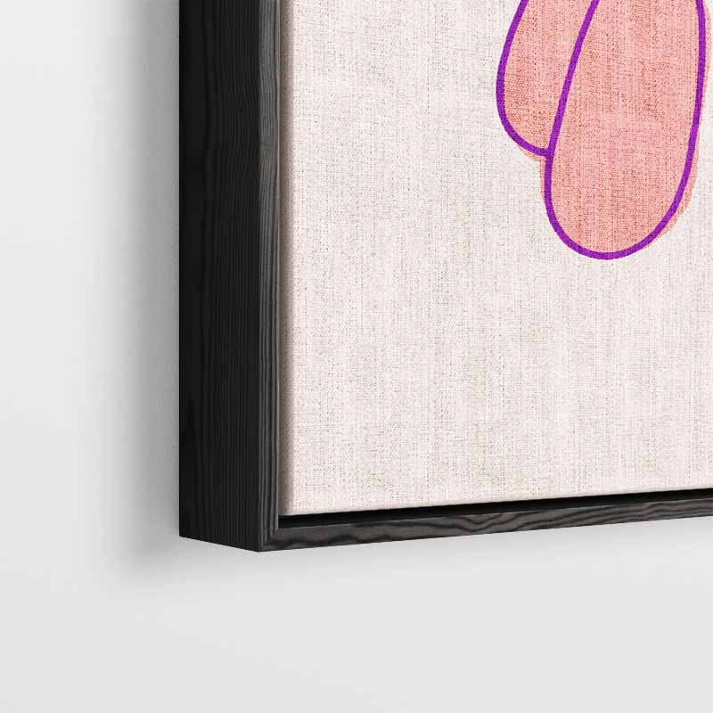 Speelse Ballonhond Illustratie – plexiglas wanddecoratie in portret formaat
